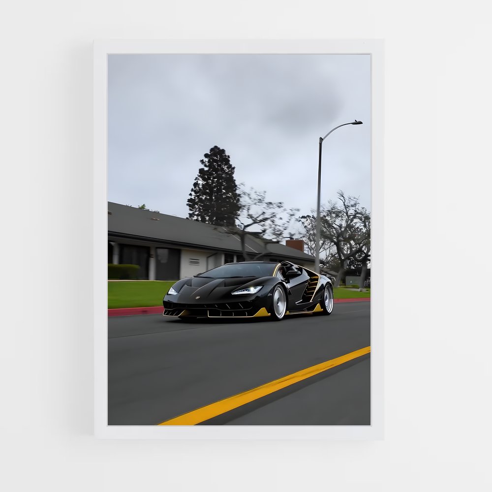 Poster Route du Centenaire – affiche Lamborghini (vue 3)